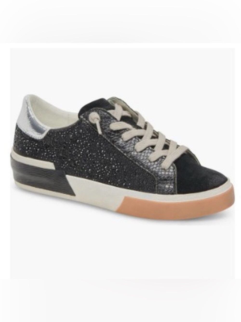 Dolce Vita Zina Crystal Black Suede shoe, sz 8.5